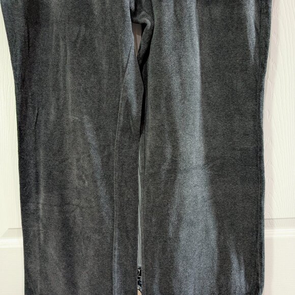 New York & Company Women's Velour Pants Gray, Size XL Petite, Cotton Blend Soft - Picture 4 of 13